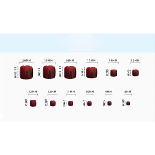 Set 24 Móng Chân Giả Kèm Keo Dán
