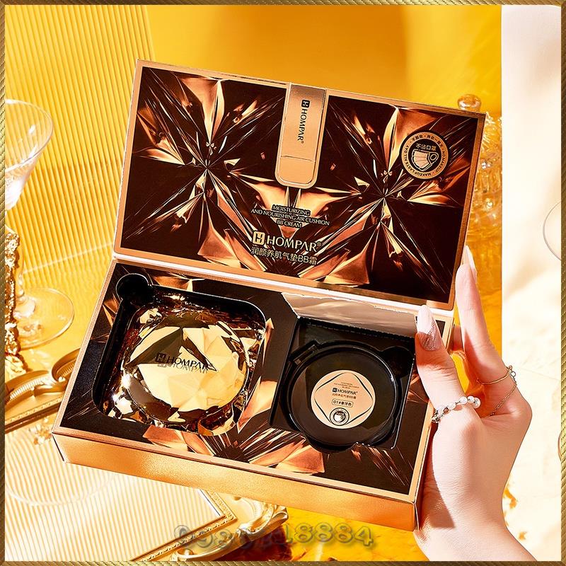 Phấn nước Air Cushion BB Cream Hompar nguyên bộ tặng kèm lõi dự phòng H3377