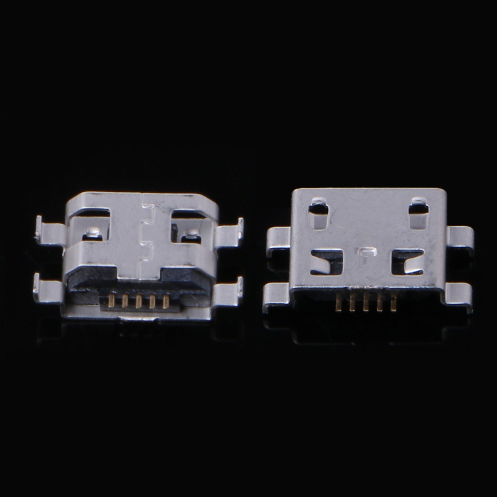 10 Pcs Type B Micro USB 5 Pin Female Charger Mount Jack Connector Port Socket