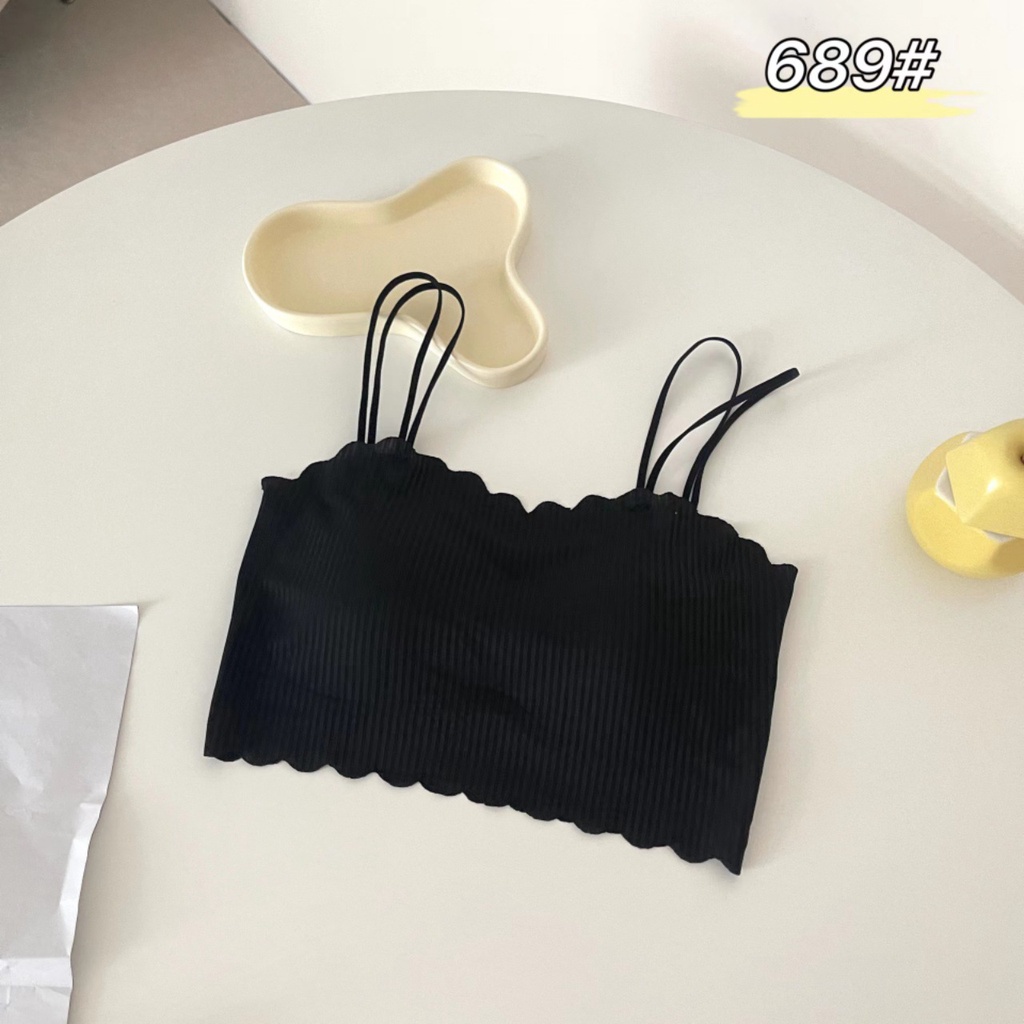 Áo Ngực Lót Lụa Lạnh Mỏng Không Gọng Thép Không Đường May Có Đệm Ngực Lưng Đẹp Mắt Thoải Mái Cho Nữ Sinh