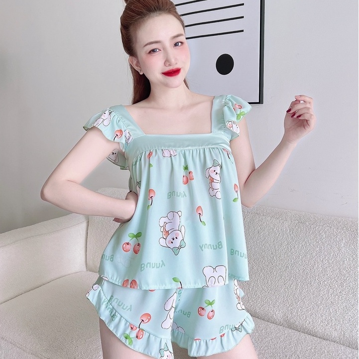 Bộ Ngủ Nữ SOJUN Bộ Mango Cánh Tiên 40-63Kg