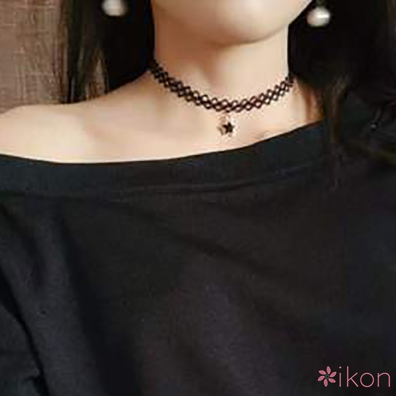 Vòng cổ choker ren hình ngôi sao năm cánh thời trang cho nữ