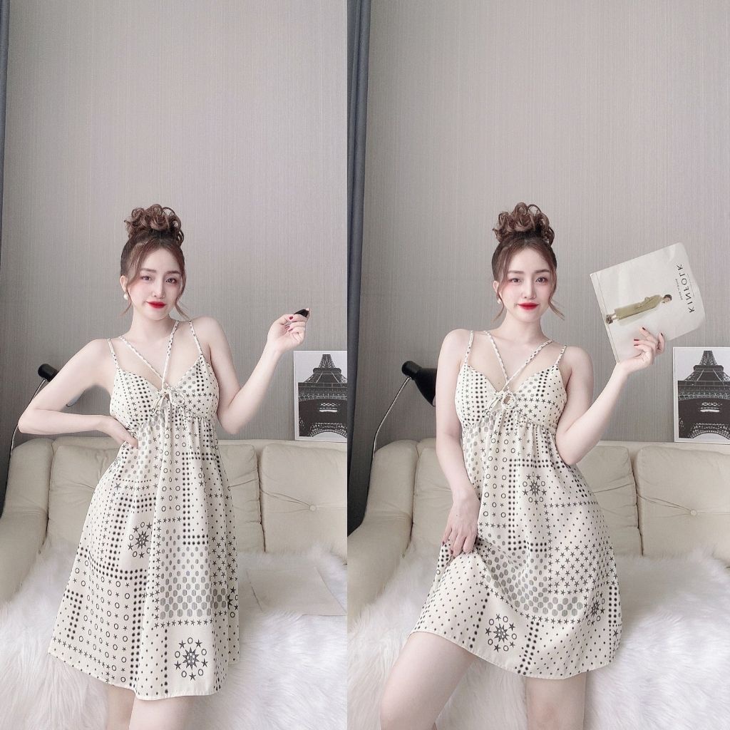Váy ngủ sexy ❣️FREE SHIP❣️ Đầm ngủ sexy lụa Latin Chất Siêu Mát Dáng Siêu Xinh &lt;65KG