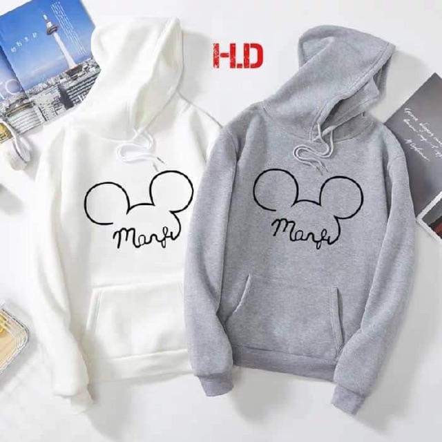 Áo hoodie tai Mickey chữ HDA0919