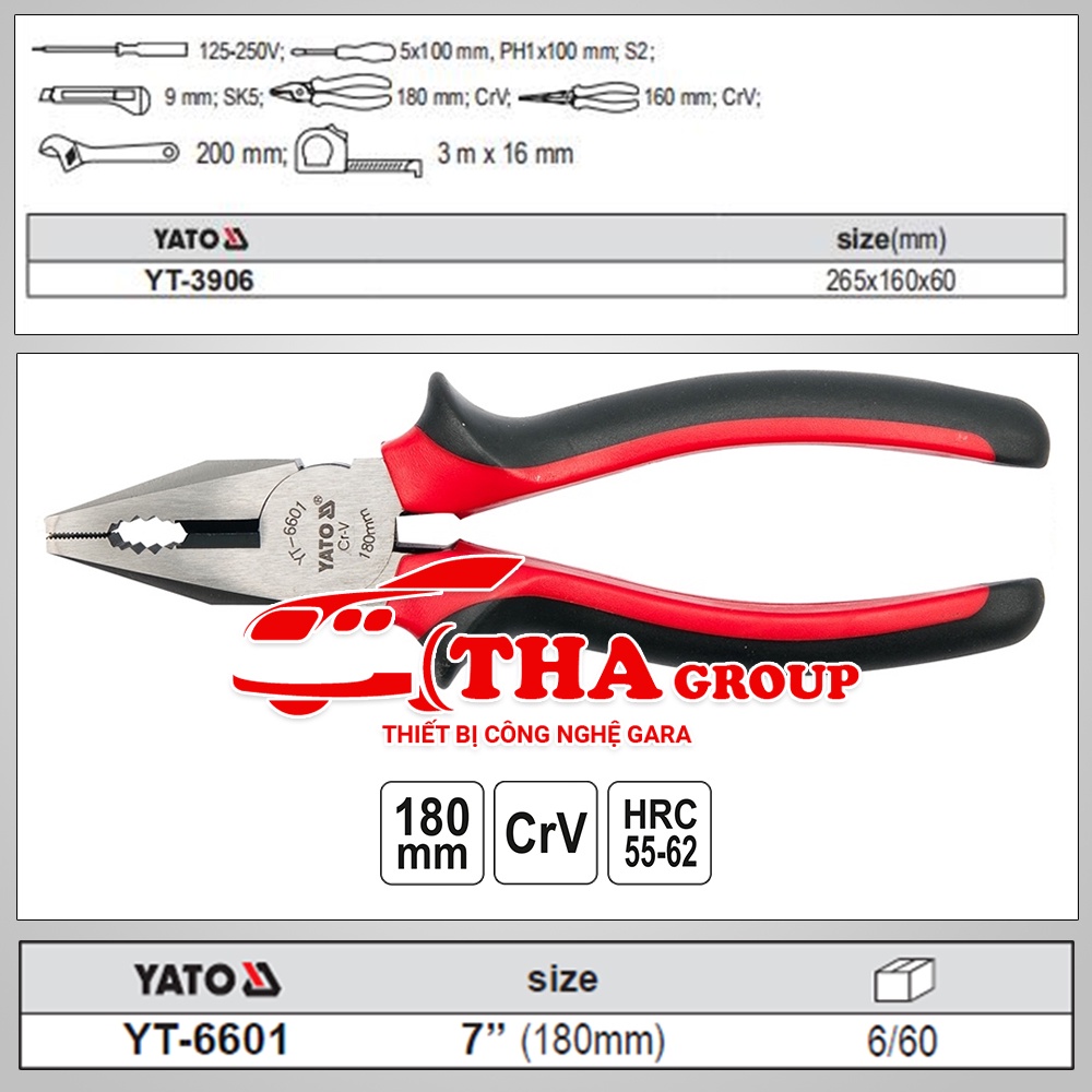 BỘ DỤNG CỤ SỬA CHỮA TỔNG HỢP 8 CHI TIẾT YATO YT-3906