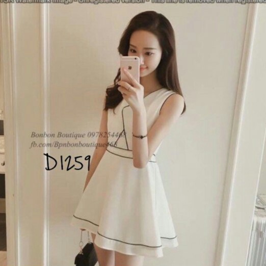 Đầm kiểu vải tuyết mưa dày dặn dáng xòe hàng đẹp | BigBuy360 - bigbuy360.vn