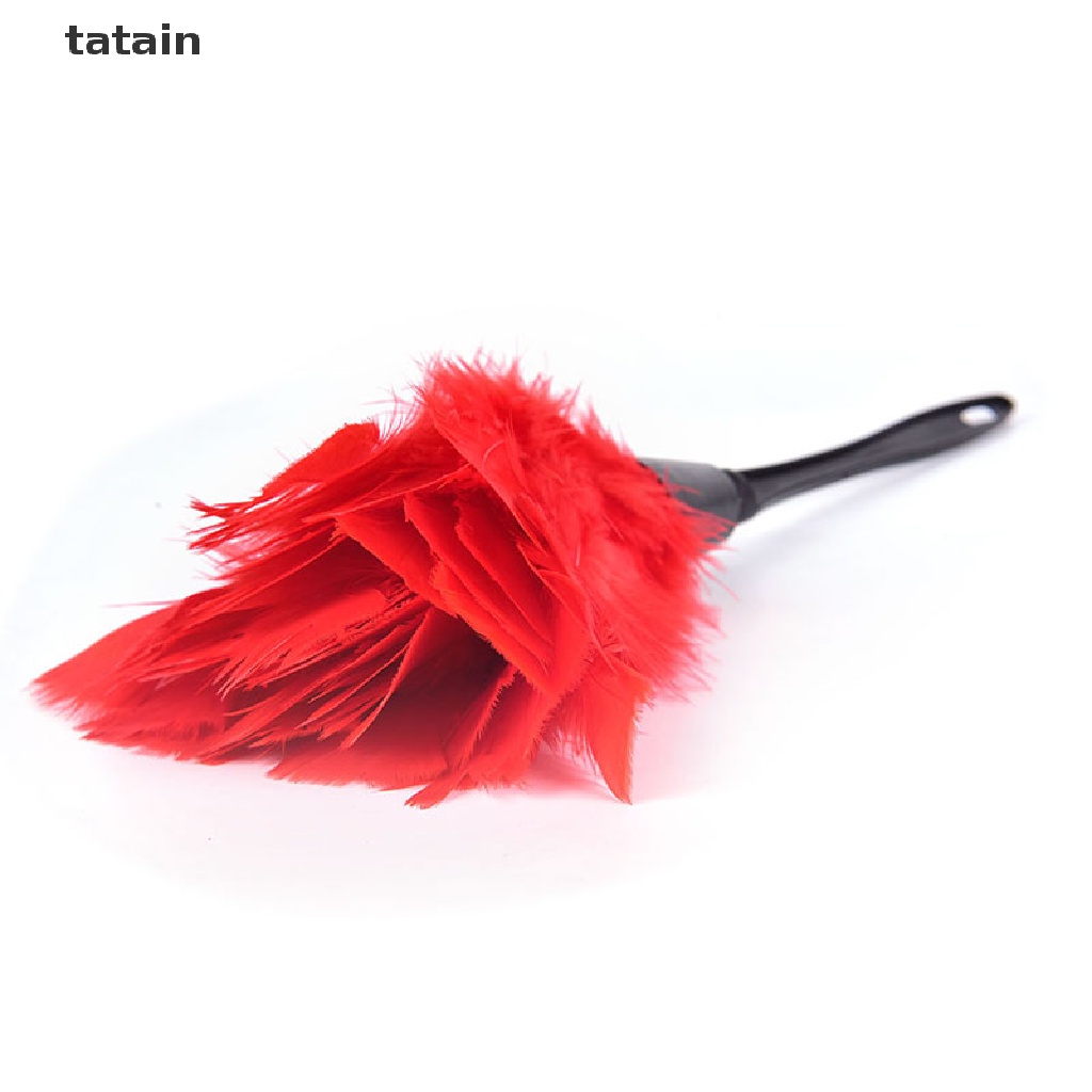 [TAT] Home Office Keyboard Clean Anti Static Turkey Feather Duster Cleaner Brush CVX