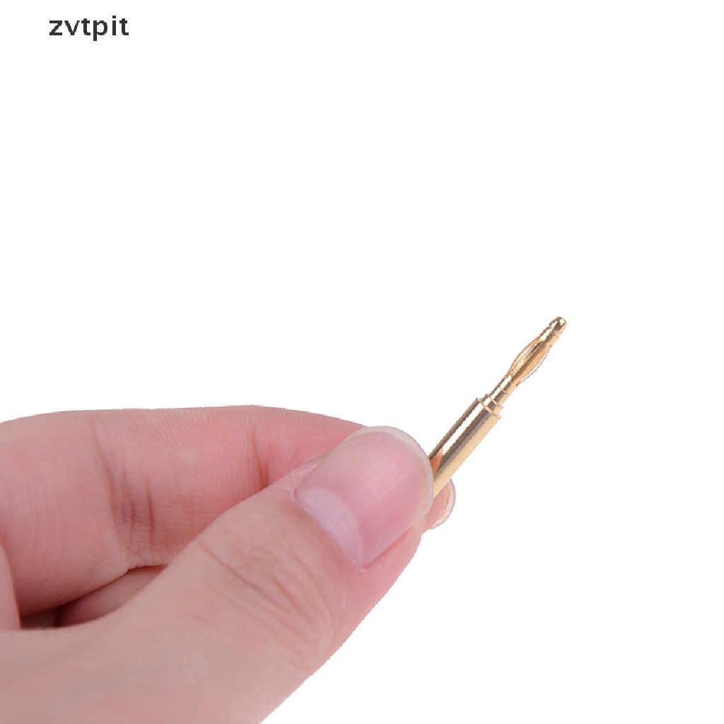 [ZVPT] Random10pcs 2mm wire cord solder type banana plug jack connector gold plated DSF
