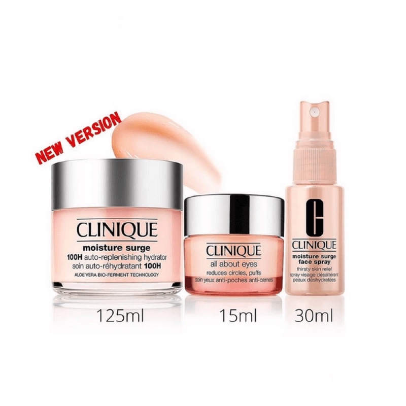 Set kem dưỡng Clinique 125ml tặng kem mắt và xịt khoáng