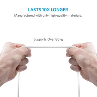 [Freeship toàn quốc từ 50k] Cáp sạc siêu bền ANKER Powerline+ Micro-USB Nylon dài 3m cho Android (Trắng)