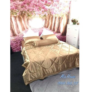 Chăn Ga Gối Nệm Phi Lụa _ Vàng Nhạt