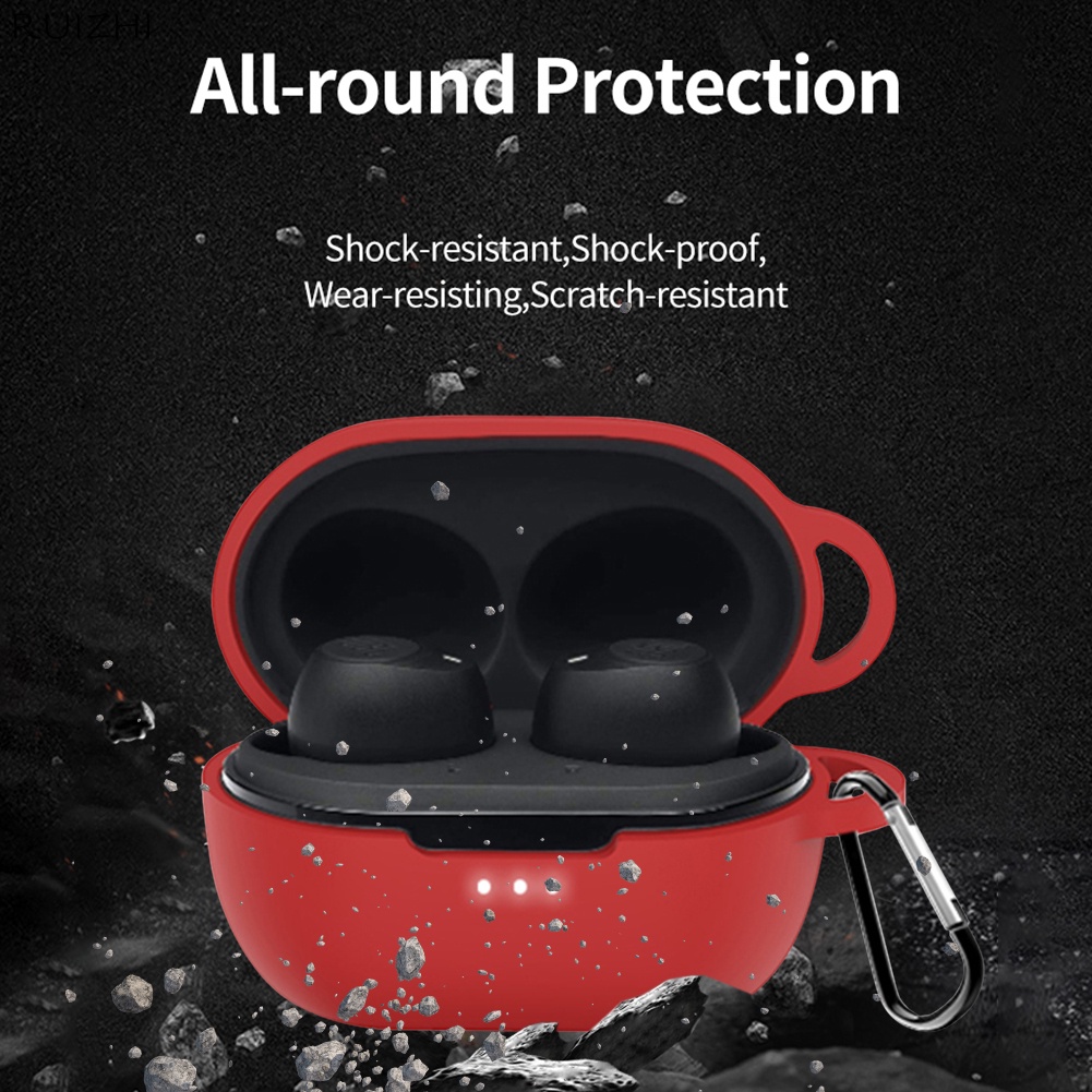 Vỏ bảo vệ hộp sạc tai nghe JBL Tune 115TWS bằng silicone kèm móc cho JBL Tune 115TWS