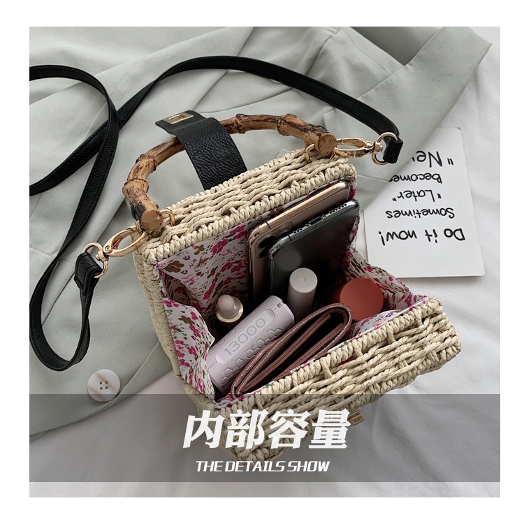 Túi Đeo Chéo JASMIN NOIR Bằng Rơm Phong Cách Cổ Điển Đơn Giản Cho Nữ
