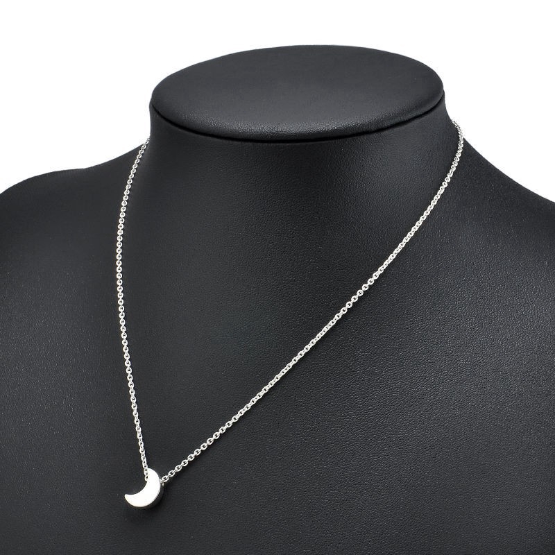 Vòng cổ thời trang hình trăng khuyết/sao màu vàng/bạc đơn giản kiểu Hàn cho nữ