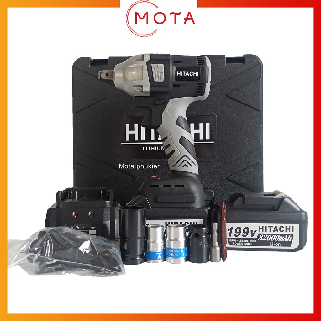 Máy siết bulong bắn vít Hitachi động cơ không chổi than chạy pin đa năng