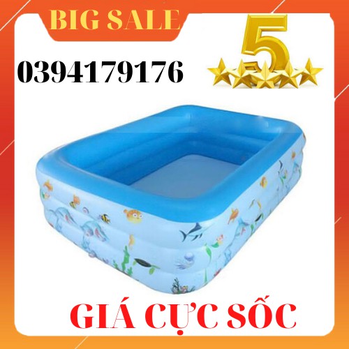 [Loại 1+Giá sỉ] Bể bơi phao loại dày 130cmx85cmx55cm tặng miếng dán và keo