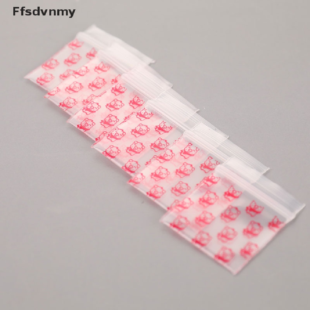 Set 100 túi đựng đồ khóa zip nhựa mini tiện lợi