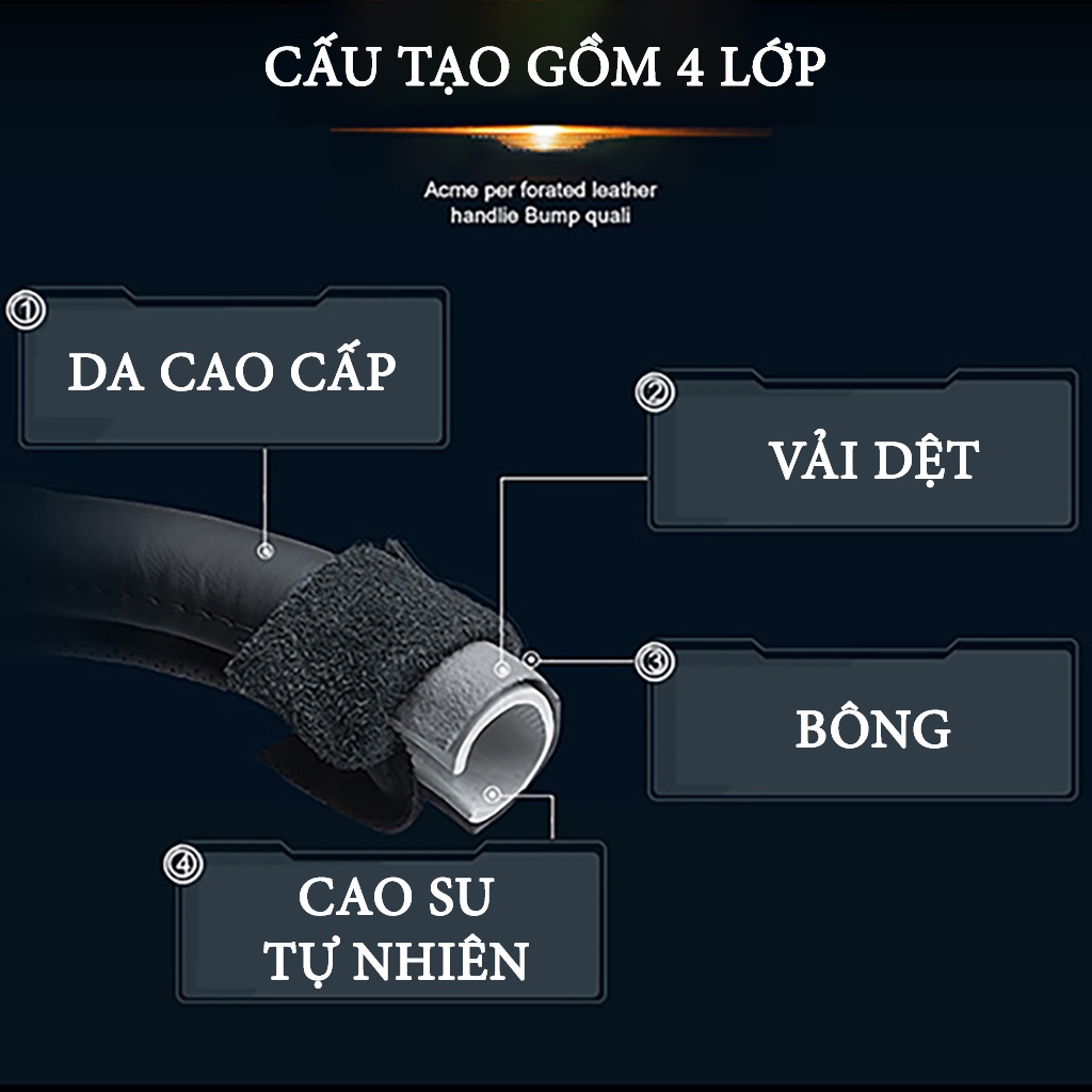 Bọc Vô Lăng TRUNGDUCVN Cao Cấp - Da Mềm Mại Chắc Tay Lái