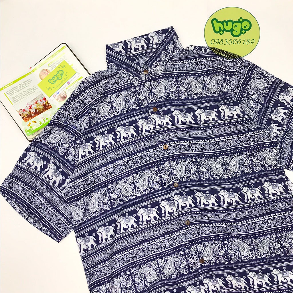 Áo thổ cẩm 🌈 Freeship 🌈 Áo sơ mi lanh thái hoạ tiết thổ cẩm phom to nhiều màu | BigBuy360 - bigbuy360.vn