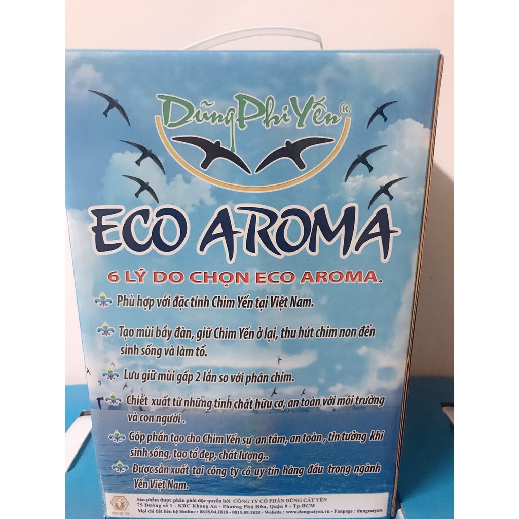 Mùi dẫn dụ chim yến Eco Aroma -Dũng Phi Yến-5 Lít