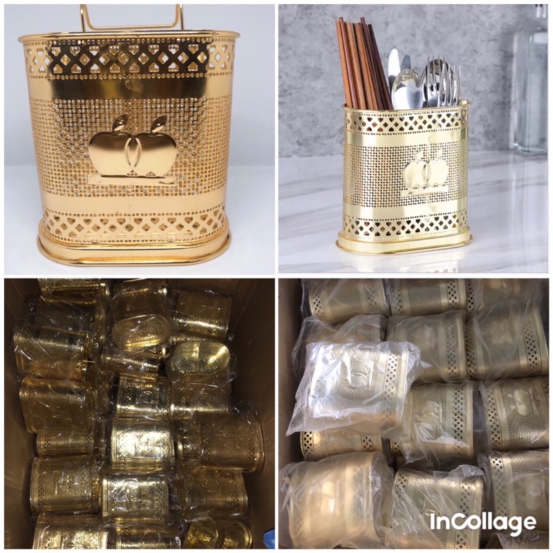 🤞 Ống đựng đũa ️, Ống Đũa Inox Mạ Vàng Đồng  - Kiểu Dáng Đẹp | BigBuy360 - bigbuy360.vn