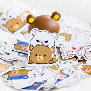 Set 40 chiếc sticker thỏ trắng dễ thương trang trí