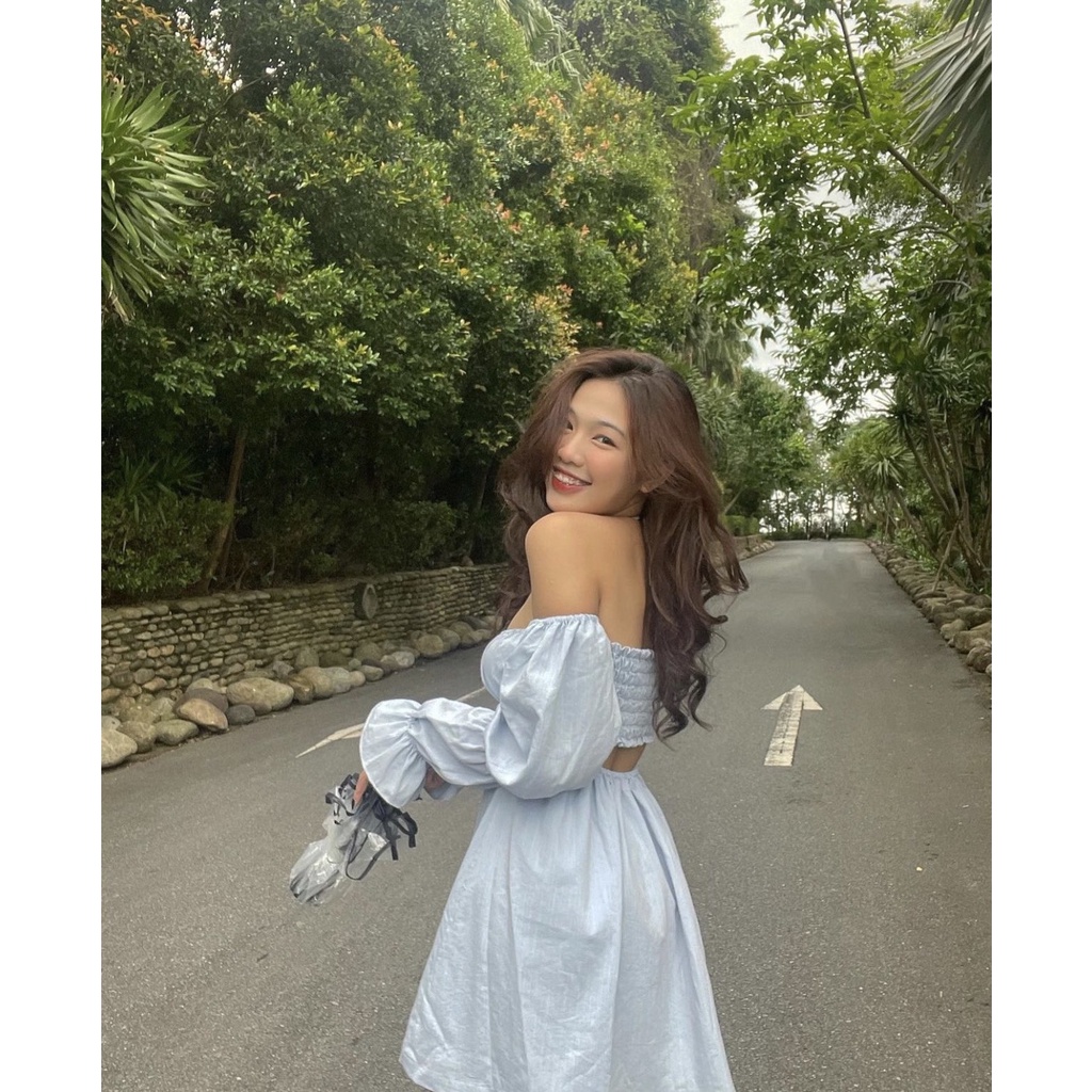 ĐẦM TRỄ VAI XÒE THẮT NƠ NGỰC NHIỀU KIỂU - OLIVIA DRESS | BigBuy360 - bigbuy360.vn