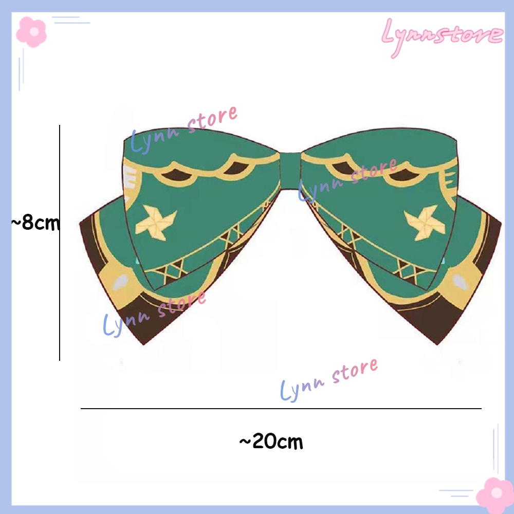 Hoạt hình Genshin Tác động Venti HuTao Lumine Aether Zhongli Raiden Shogun Bowknot Kẹp tóc Lolita Kẹp tóc Đạo cụ Cosplay Cô gái Phụ nữ Kawaii Phụ kiện tóc