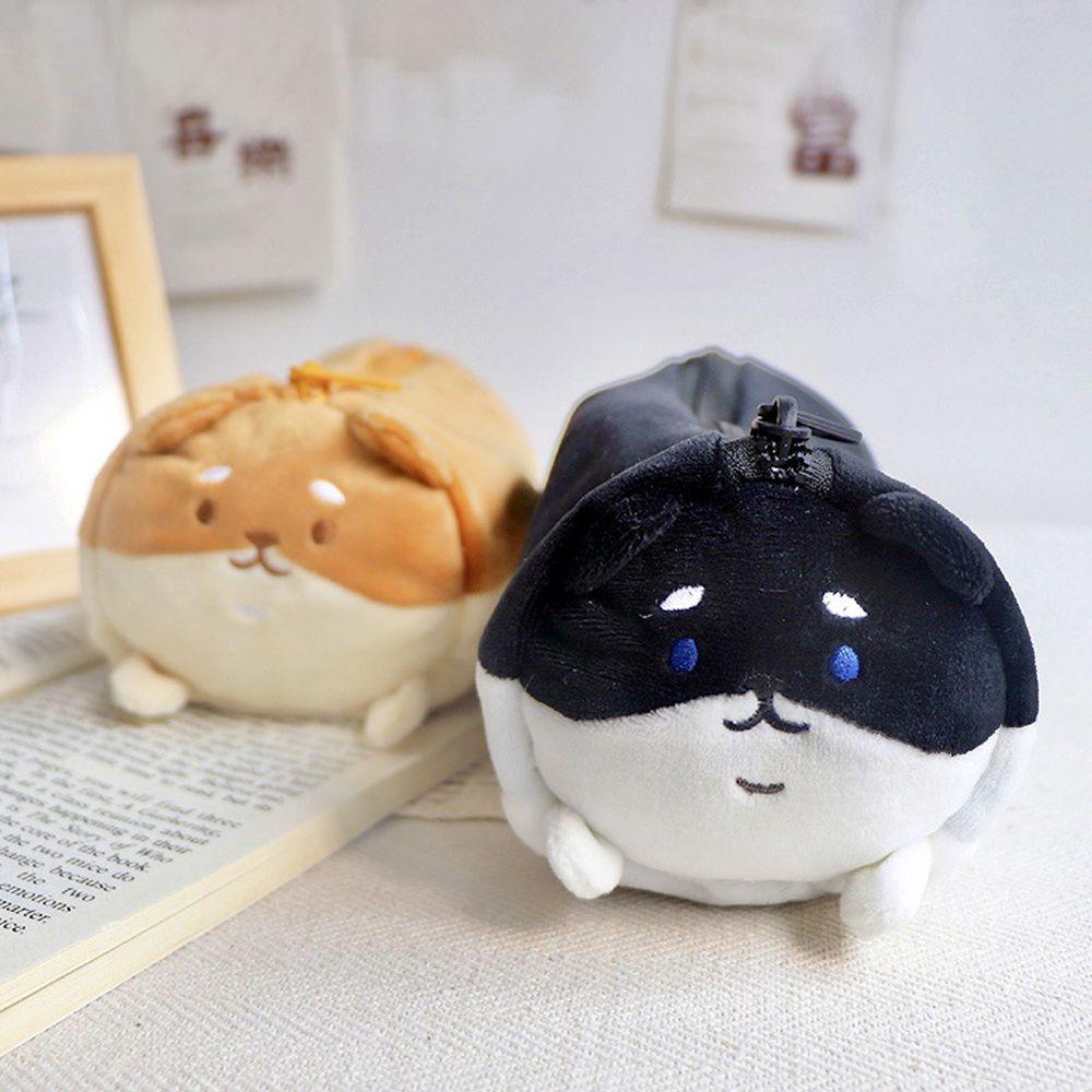 Túi Đựng Bút/Mỹ Phẩm Hình Chó Shiba Nhồi Bông Dễ Thương Sức Chứa Lớn Nhiều Màu Sắc