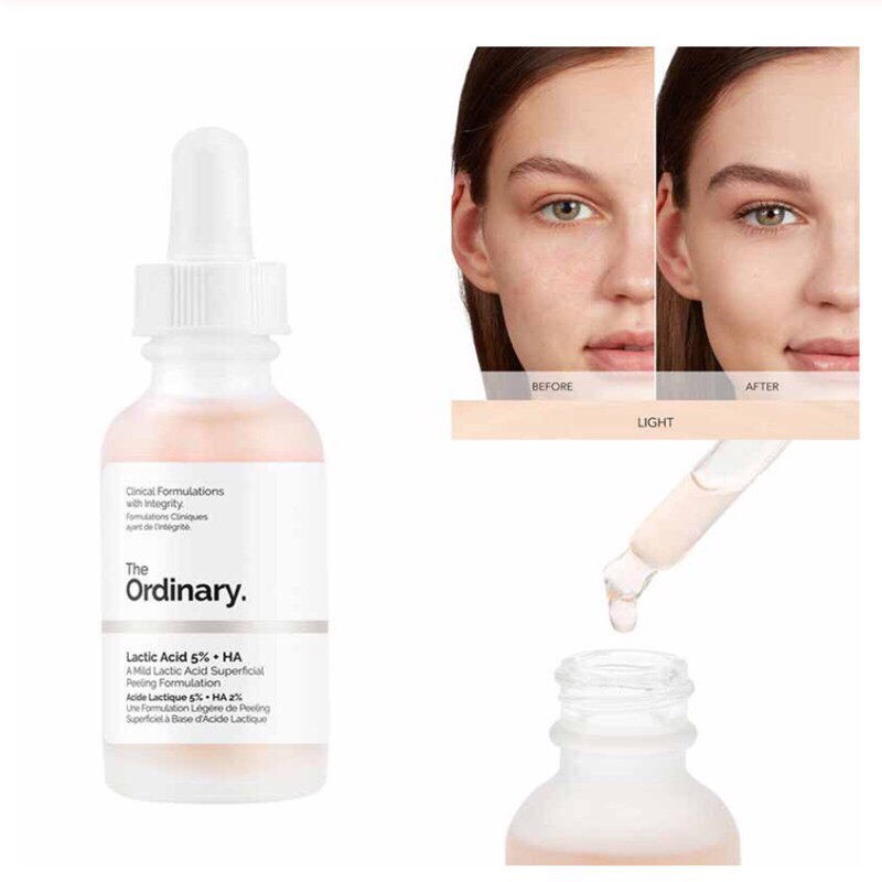 The Ordinary Sáng da giảm thâm Lactic Acid + HA 5% - 10%