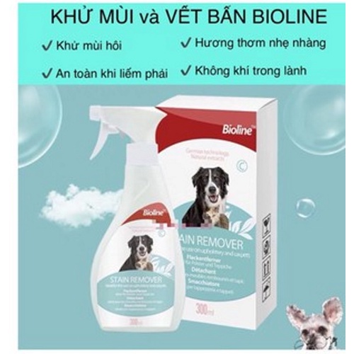 Chai xịt diệt khuẩn cho Chó Mèo Bioline Deodorizing Spray Chai 500ml Làm sạch không gian sống, Giúp thú cưng khỏe mạnh