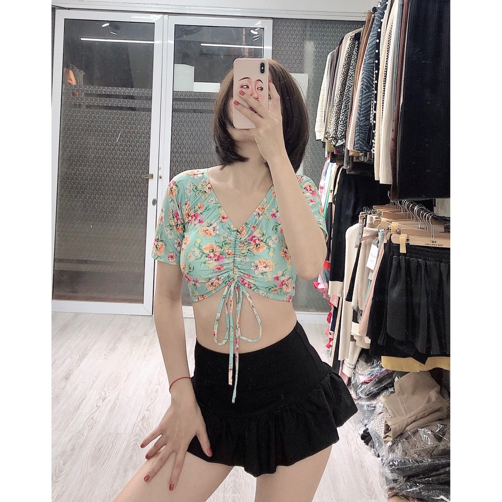 Bikini 2 mảnh côc tay nên xanh nỗn váy siêu đẹp mặc đi biển đi bơi