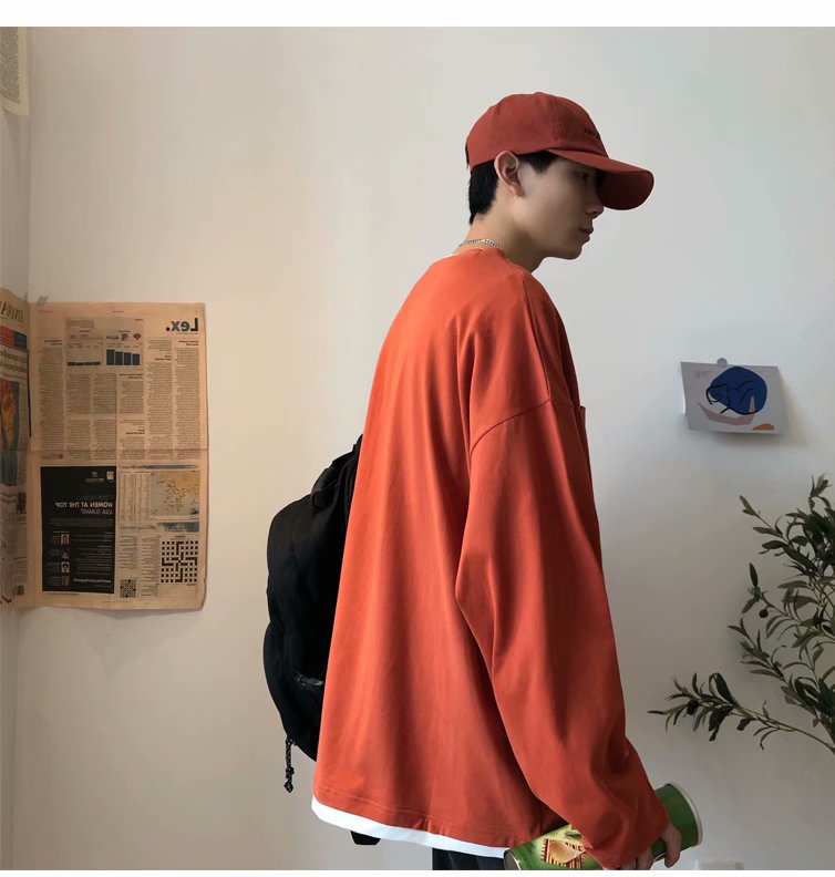 Áo Thun Tay Dài Giả Hai Lớp Phong Cách Hàn Quốc 5 Màu Lựa Chọn Cho Nam | BigBuy360 - bigbuy360.vn