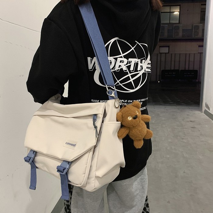 Túi đeo chéo đi học LIPANO vải thun mềm chống nước 2 lớp giá rẻ