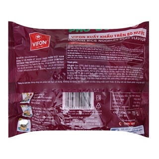 Phở bò Vifon 65g combo 10 gói