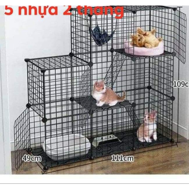 CHUỒNG CHÓ VÀ MÈO 3 TẦNG SƠN TĨNH ĐIỆN CAO CẤP