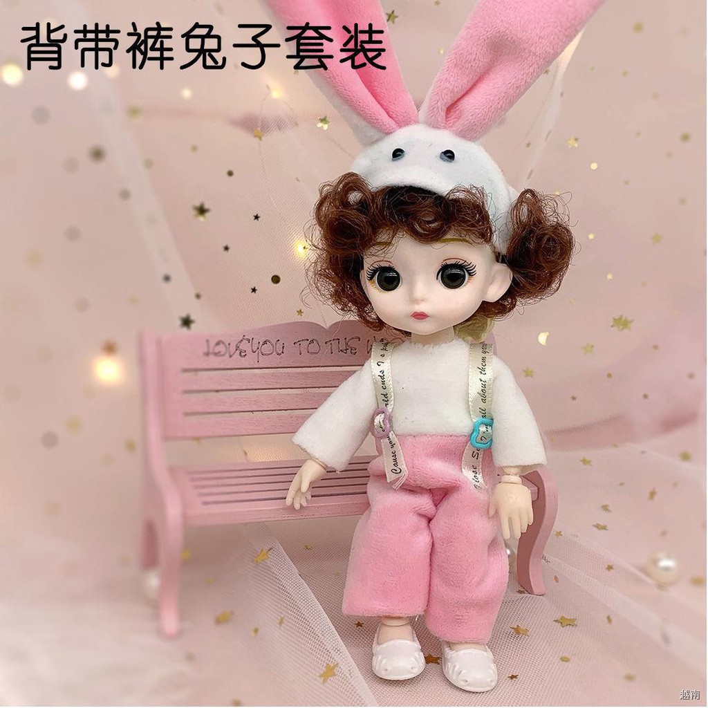 ∈17cm Búp bê Barbie 21 khớp có thể cử động cô gái công chúa đồ chơi mini ăn mặc dễ thương set bjd lớn