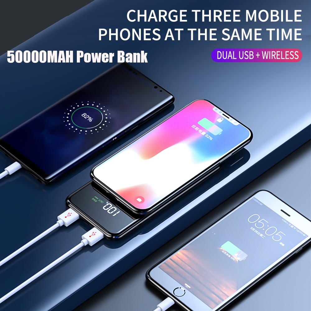 Sạc Dự Phòng Dung Lượng 50000mah Dành Cho Điện Thoại Android Iphone