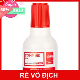 Mực dấu 40ml deli, đỏ e9874