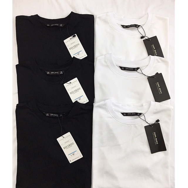 ÁO PHÔNG Zara trơn (Đen, trắng) - Chất vải cotton cực kỳ thoáng mát | BigBuy360 - bigbuy360.vn