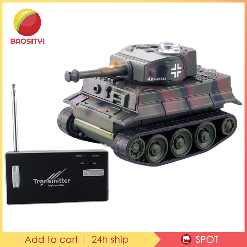 Xe Tăng Điều Khiển Từ Xa Mini Màu Xám Kèm Phụ Kiện