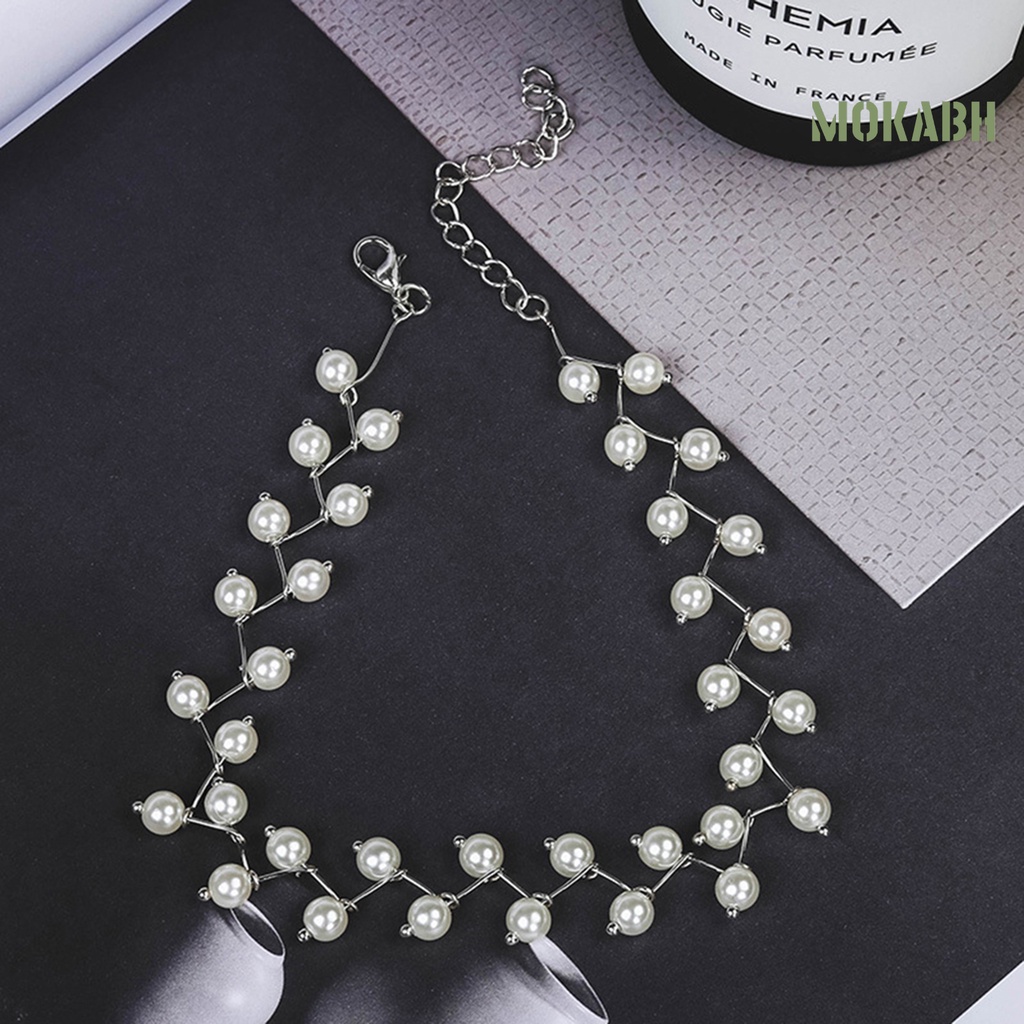 Vòng Cổ Choker Đính Ngọc Trai Nhân Tạo Thời Trang Dành Cho Nữ