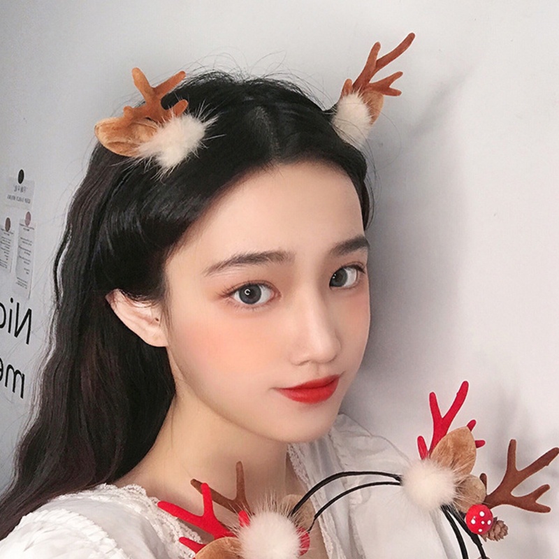 Cài tóc hình sừng tuần lộc dễ thương cho nữ