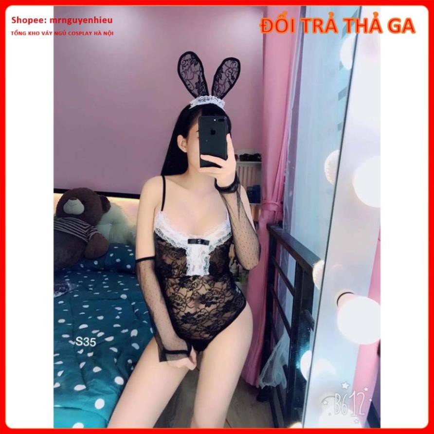Bộ đồ ngủ sexy cosplay Thỏ Bunny 1 mảnh quyến rũ đủ phụ kiện (chưa kèm tất) - mã: T900 -   - QUIN BEE | BigBuy360 - bigbuy360.vn