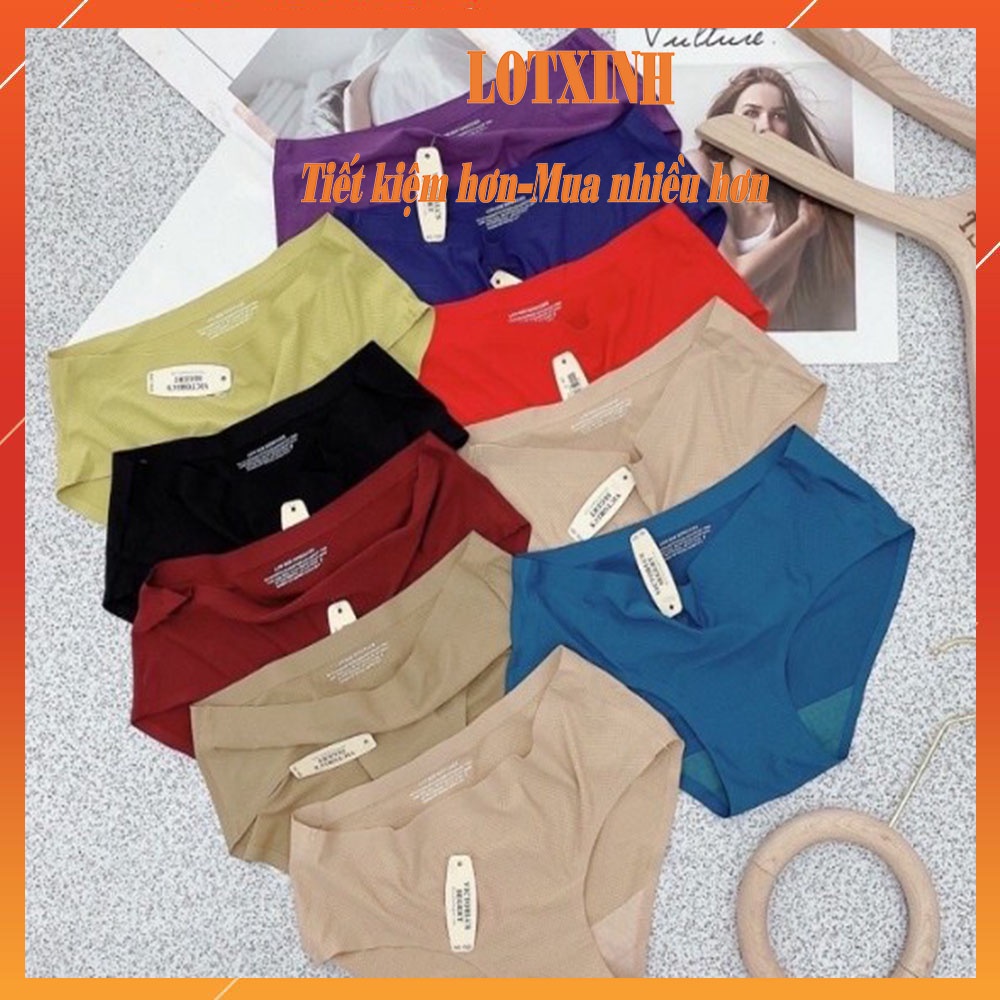 Hộp 5 Quần Lót Nữ Đúc Su Lụa Tàng Hình Không Viền Xuất Nhật Kháng Khuẩn Cao Cấp LOTNU03