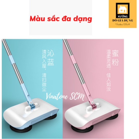 Chổi quét nhà, hút bụi tư động thông minh xoay 360* dọn dẹp nhà cửa tiện lợi