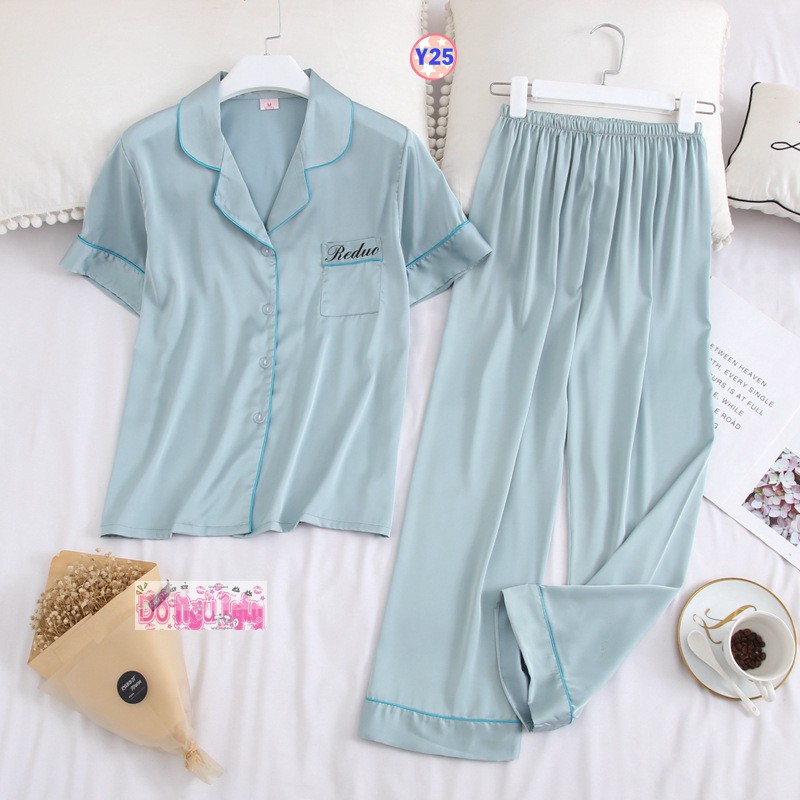 Pijama Lụa Cao Cấp Quần Dài Tăy Ngắn Y25