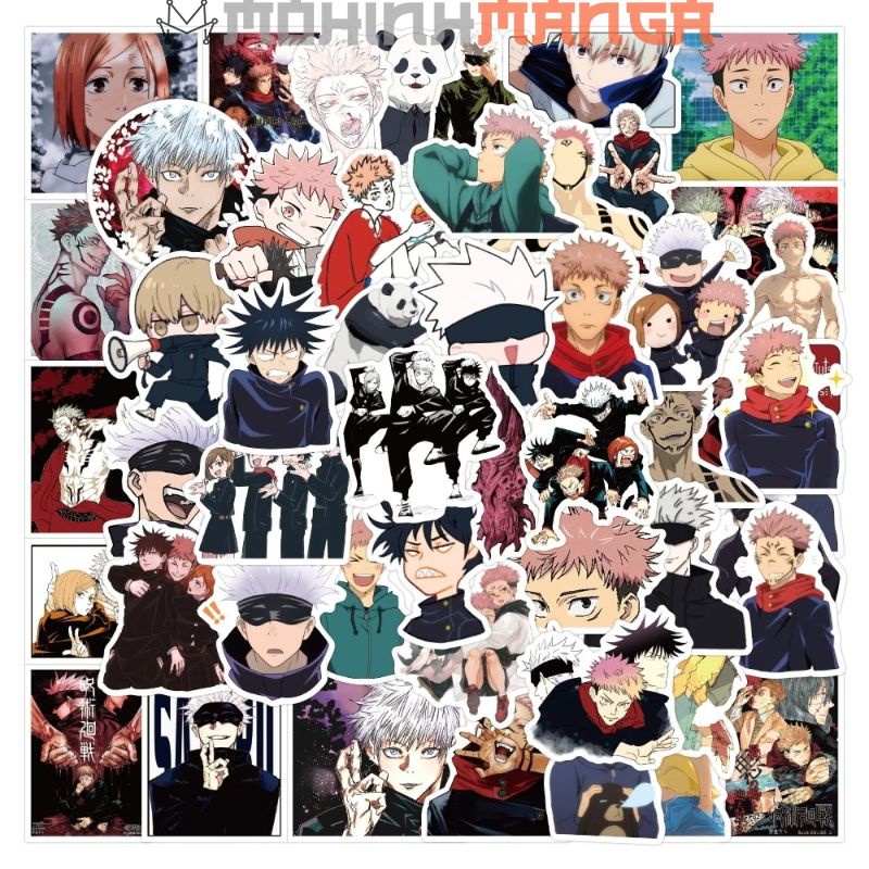 Bộ sticker Jujutsu Kaisen (miếng dán decal Chú thuật hồi chiến) chống nước hình dán Itadori Yuji Fushiguro Megumi Gojo