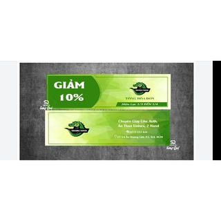 Vocher nhận từ 100 tờ, phiếu giảm giá, phiếu quà tặng in theo yêu cầu miễn phí 57x21cm, 2 mặt ép màn mờ