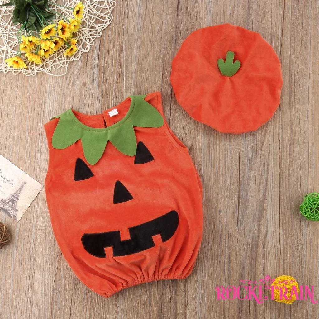 Bộ đồ hóa trang Halloween hình quả bí ngô cho bé